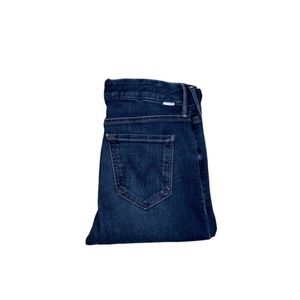 Womens Mother Jeans Looker Ankle Fray Dark Wash Skinny Stretch Size 27